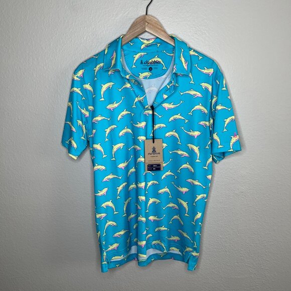 Chubbies Mens Flying Dolphins Performance Polo Shirt 2.0 size Small - Picture 10 of 10
